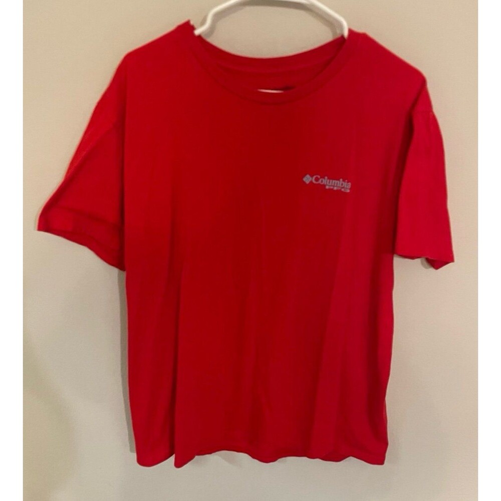 Red Columbia PFG Texas Fishing Men’s Shirt, Size Adult Extra Large, XL